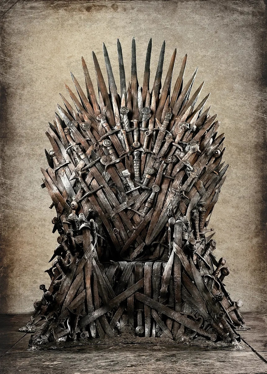 Game of Thrones Iron Throne metal poster artwork